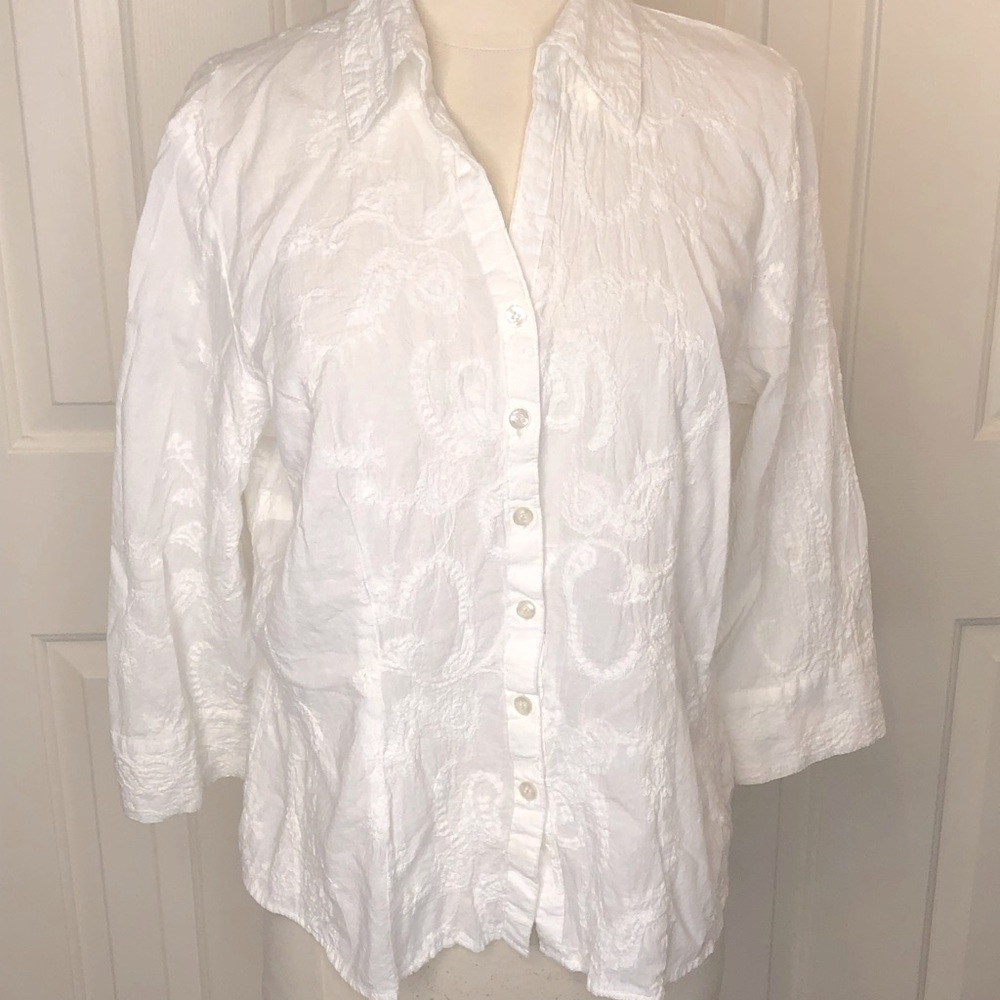 Autograph NY White Blouse XL